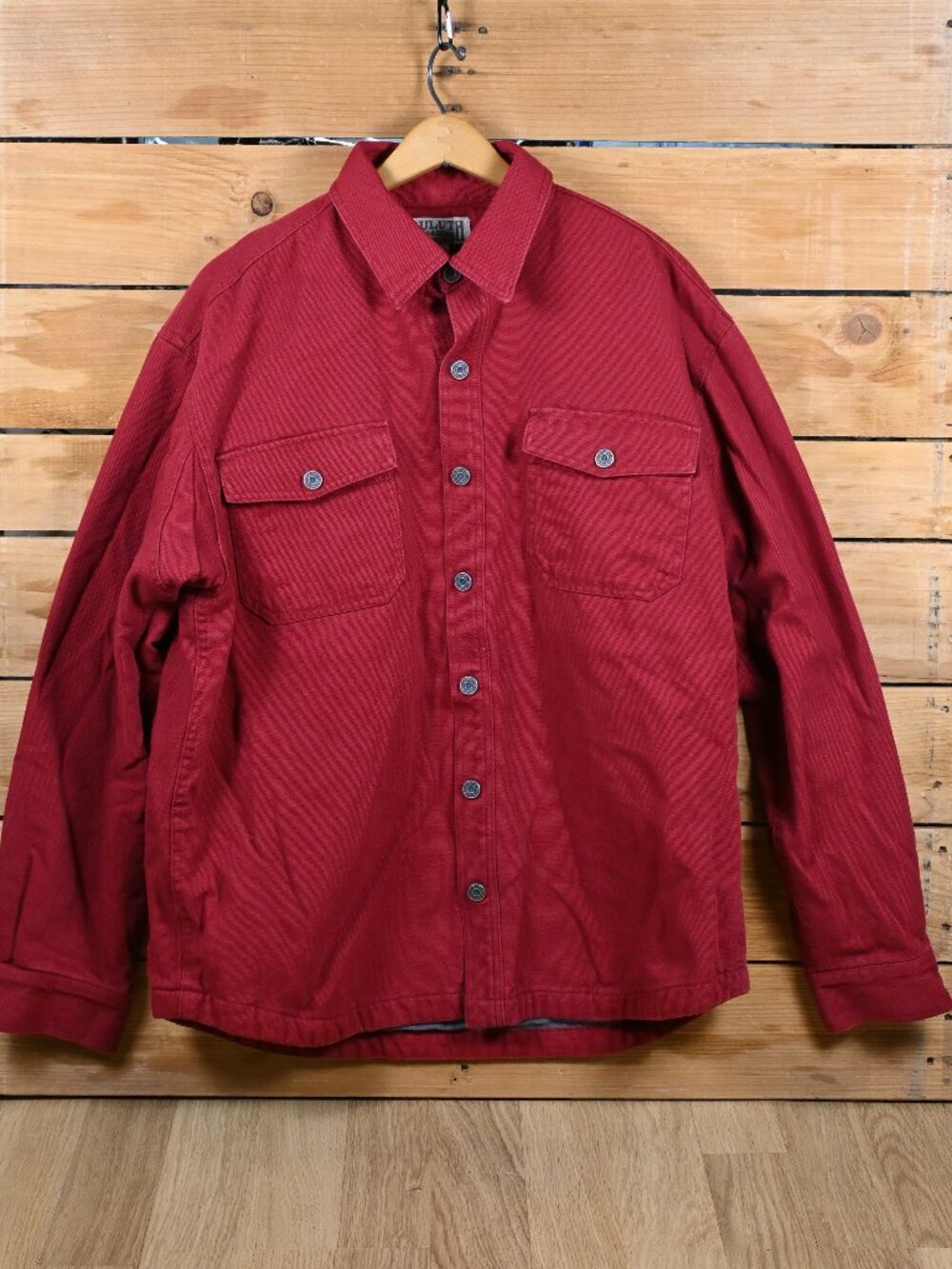 Duluth Trading Company Fleece Lined Hanger Bender Fire Hose Shirt Jac - Men's LG